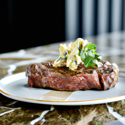Entrée: United States – Grilled Sirloin Steak with Garlic Herb Butter 