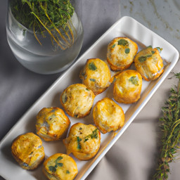 Side Dish: United States – Buttermilk Cheddar Popovers (Thyme-Scented Buttermilk Cheddar Popovers) recipe