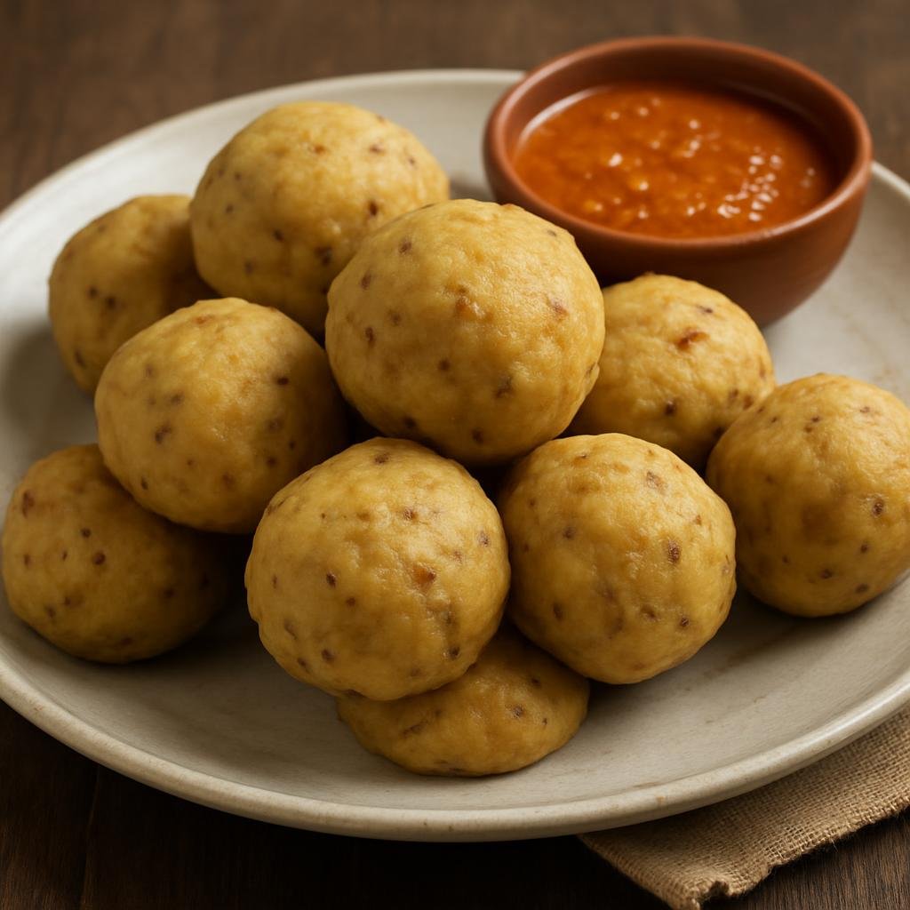 Entree: India – Chhattisgarh – बाफौरी ➤ Bafauri (Steamed spiced chana dal dumplings from central India) recipe