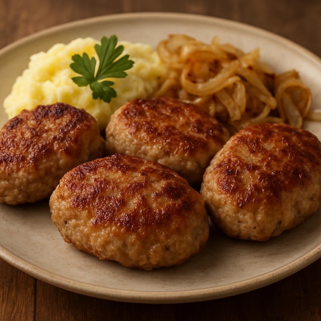 Entree: Russia – Kuban – Котлеты ➤ Kotlety (Pan-fried seasoned ground meat patties made with soaked bread and onions) recipe