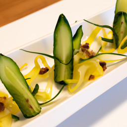 Appetizer: China – 姜青柠拍黄瓜 ▶ Jiang Qingning Pai Huanggua (Ginger-Lime Smashed Cucumbers) recipe