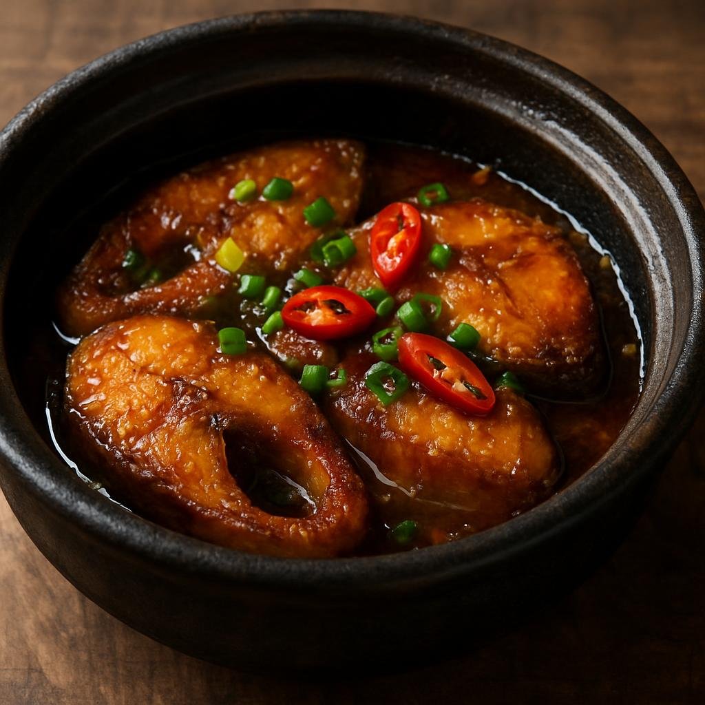 Entree: Vietnam – Southern Vietnam – Cá Kho Tộ (Clay-pot caramelized braised fish in a savory-sweet coconut and fish sauce glaze) recipe