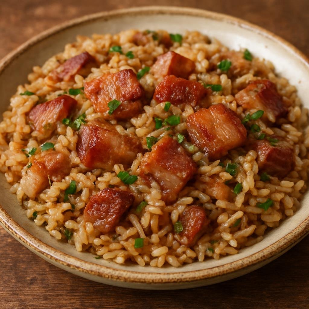 Entree: Brazil – Goias – Arroz de Suã (Rice cooked with cured pork jowl and aromatics typical of Goiás) recipe