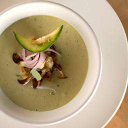 Soup: Mexico – Sopa De Tomatillo (Chilled Tomatillo and Cucumber Green Soup with Lime and Pumpkin Seeds) recipe