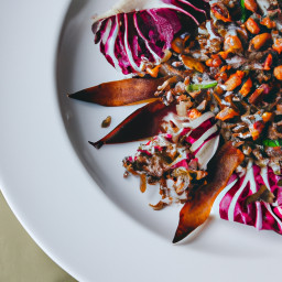 Side Dish: United States – Warm Farro Salad with Charred Radicchio, Orange Zest and Hazelnuts recipe