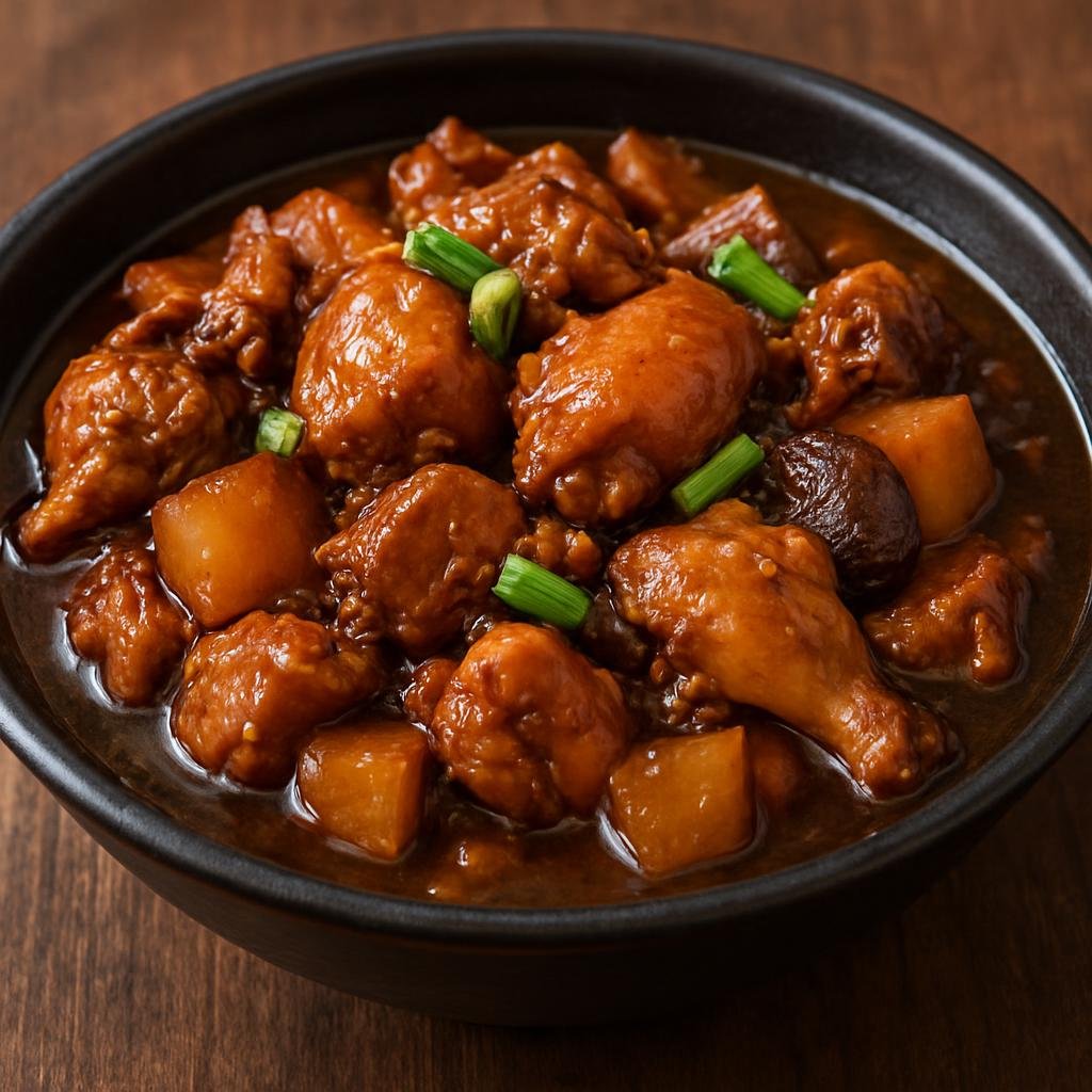 Entree: China – Henan – 河南焖鸡 ➤ Henan Men Ji (Henan-style braised chicken in a savory soy and aromatic sauce) recipe