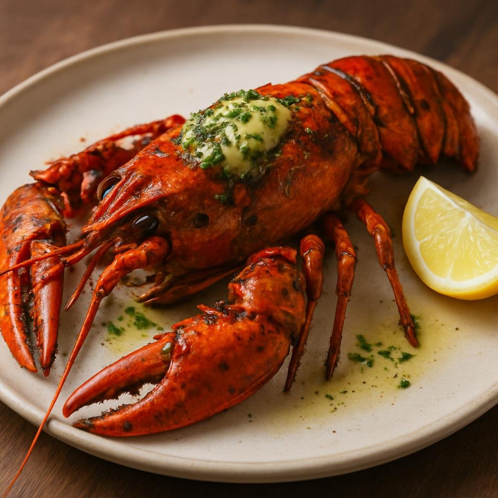 Entree: Australia – Western Australia – Grilled Marron (Grilled Western Australian freshwater crayfish with garlic-herb butter) recipe