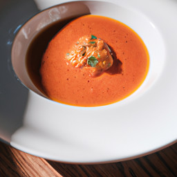 Soup: United States – Central Coast Pinquito Bean and Charred Tomato Broth recipe