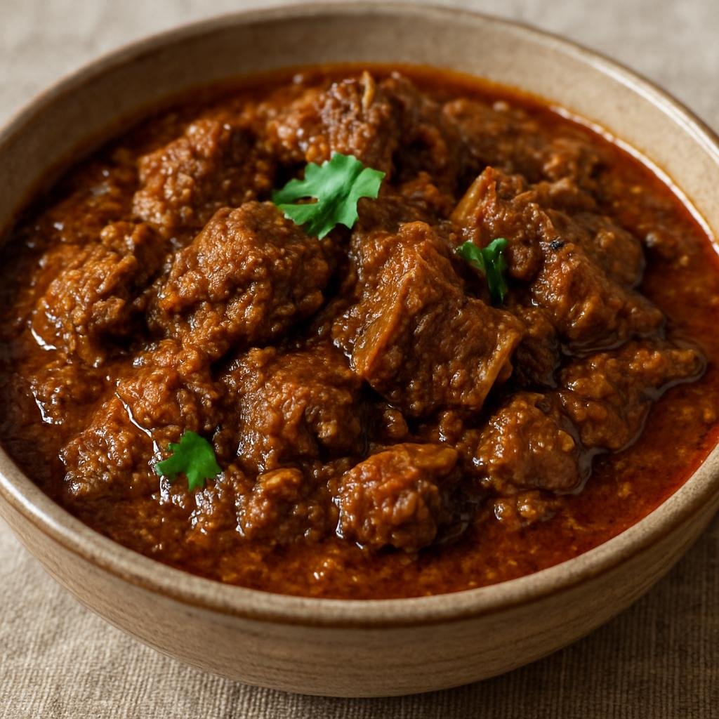 Entree: Pakistan – Sindh – سنڌي ڀُڳل گوشت ➤ Sindhī Bhugal Gosht (Slow-simmered Sindhi mutton curry cooked until the gravy concentrates and oil separates) recipe
