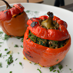 Entrée: United States – Classic Stuffed Bell Peppers with Turkey recipe