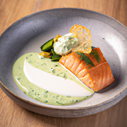 Entrée: United States – Salmon with Dill Sauce recipe