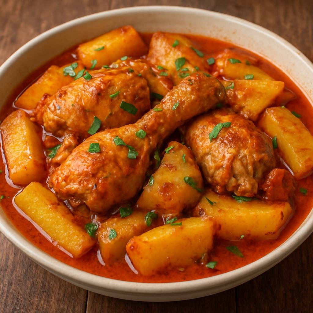 Entree: Turkey – Turkish Kurdish Cuisine – Tavuklu Patates (Chicken and potatoes braised in Turkish Kurdish style) recipe