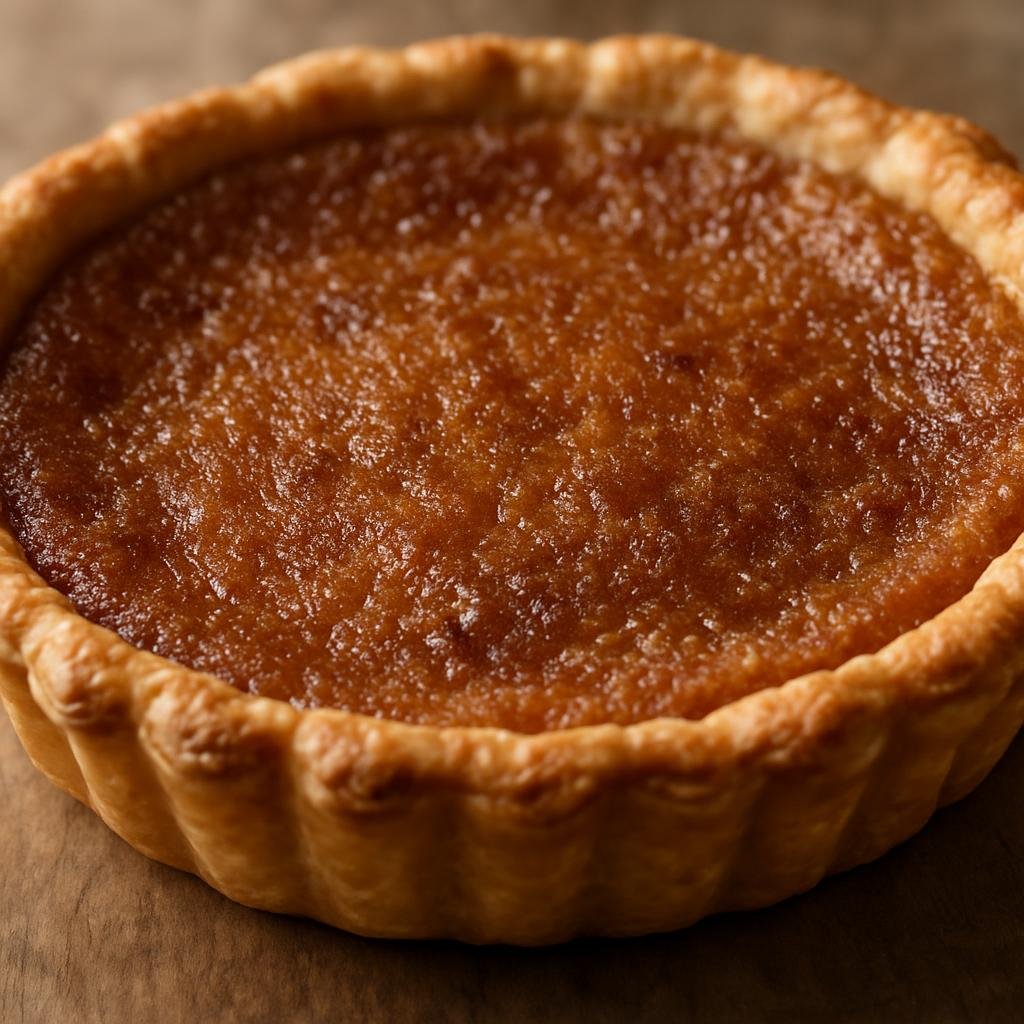 Entree: Canada – Quebec – Tarte au sucre (Classic Quebec sugar tart with a rich brown-sugar and cream filling baked in a flaky pastry) recipe