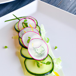 Salad: United States – Shaved Cucumber and Radish Salad with Lemon-Horseradish Vinaigrette recipe