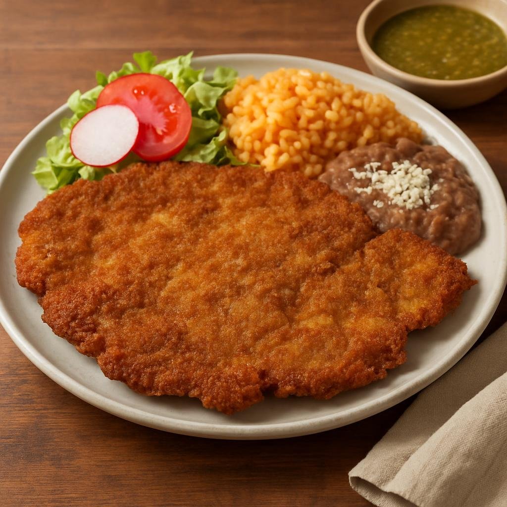 Entree: Mexico – Nuevo Leon / Monterrey – Milanesa de Res (Breaded and fried thin beef cutlets popular in northern Mexico) recipe