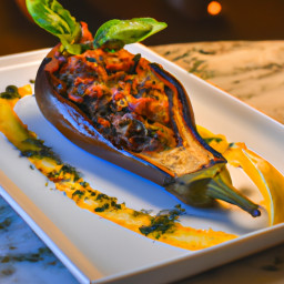 Entrée: Lebanon – بابا غنوج محشي ▶ Baba Ghanoush Mahshi (Stuffed Eggplant) recipe