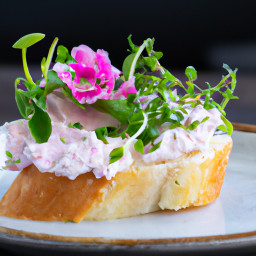 Appetizer: Italy – Crostini Di Ricotta Con Horseradish (Ricotta Crostini with Horseradish) recipe