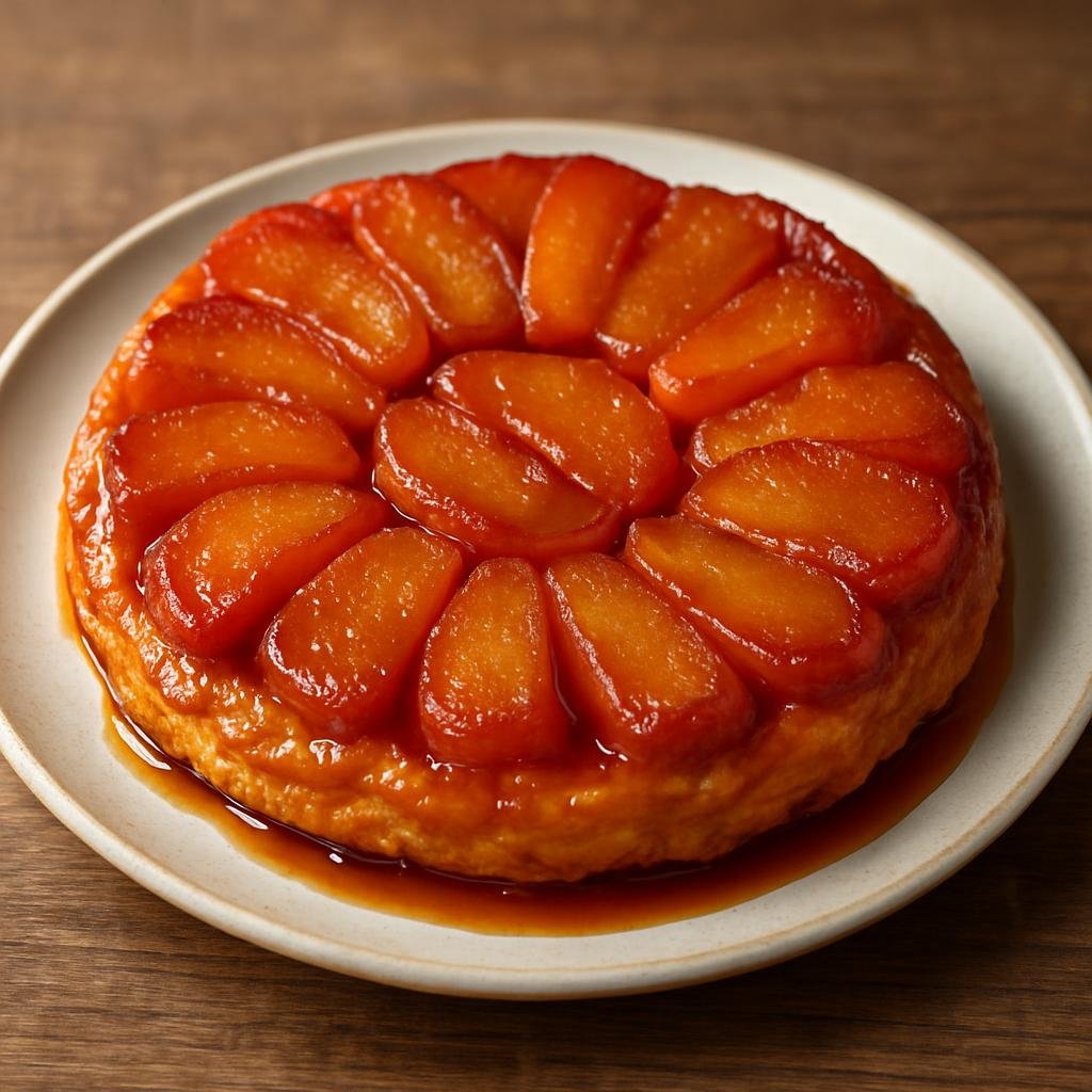Entree: France – Loire Valley – Tarte Tatin (Upside-down caramelized apple tart baked with butter and sugar) recipe