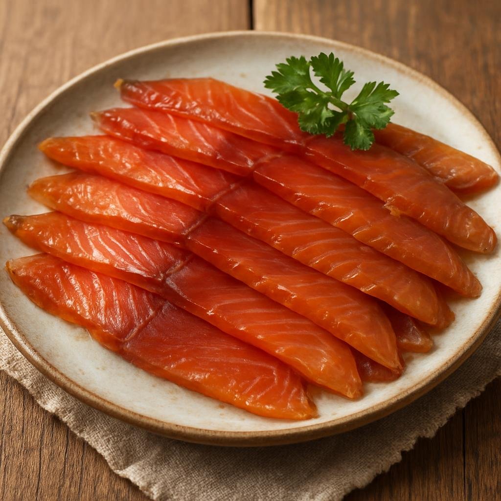 Entree: Russia – Volga Region – Балык ➤ Balyk (thinly cured and cold-smoked river fish fillet traditionally served sliced) recipe