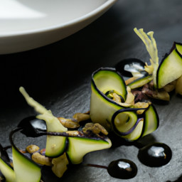 Appetizer: United States – Black Vinegar Cucumber Ribbons with Sesame-Peanut Crunch recipe