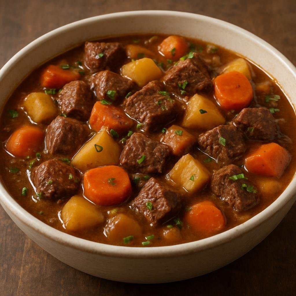 Entree: United States – Great Plains – Venison Stew (Hearty slow-cooked stew of venison and root vegetables) recipe
