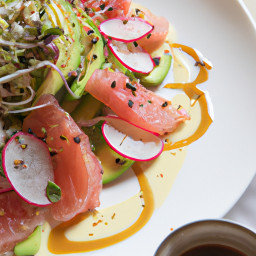 Appetizer: United States – Grapefruit, Avocado & Radish Salad with Creole Mustard Vinaigrette recipe