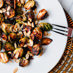 Side Dish: United States – Roasted Brussels Sprouts with Balsamic and Toasted Almonds recipe