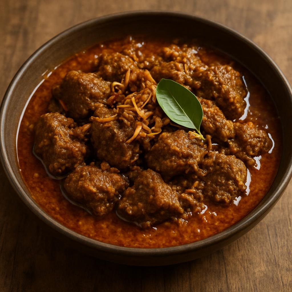 Entree: Indonesia – Sulawesi – Pallubasa (Spiced Makassar beef and coconut stew made with a toasted coconut paste) recipe