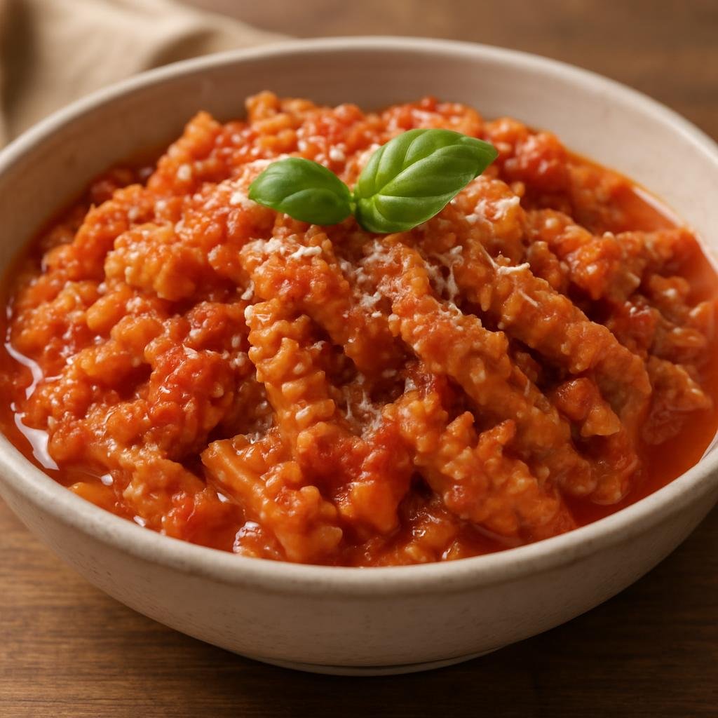 Entree: Italy – Tuscany – Trippa alla Fiorentina (Slow-braised Florentine cow tripe in tomato, white wine, and pecorino) recipe