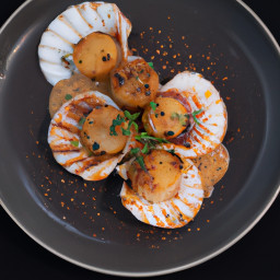 Entrée: United States – Grilled Scallops recipe