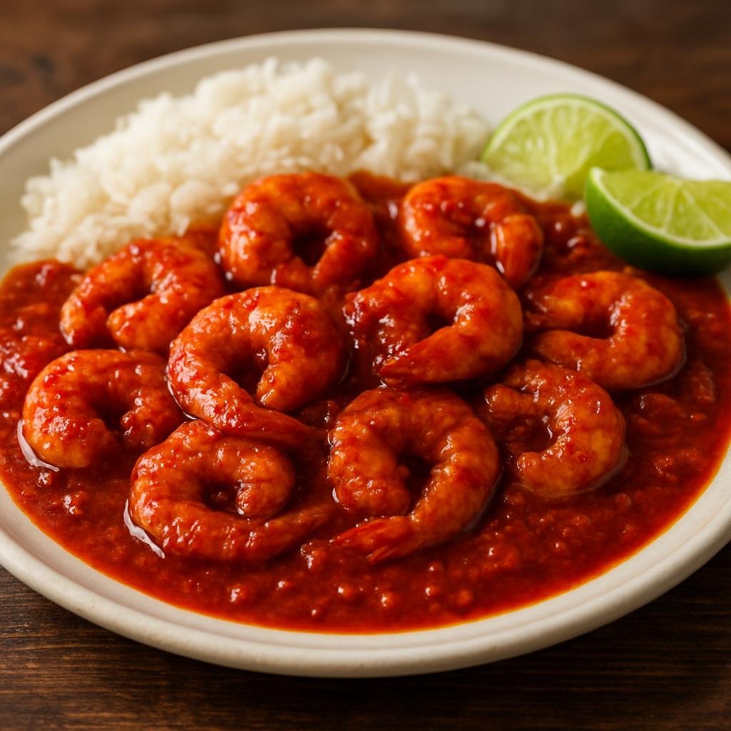 Entree: Mexico – Tamaulipas & Gulf North – Camarones a la Diabla (Spicy shrimp sautéed in a fiery chili-tomato sauce) recipe