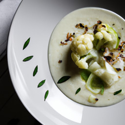 Soup: United States – Roasted Cauliflower, Leek and Green Apple Soup with Caraway recipe