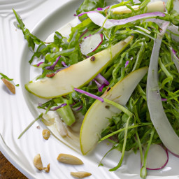 Salad: United States – Shaved Fennel, Pear and Watercress Salad with Champagne-Tarragon Vinaigrette recipe