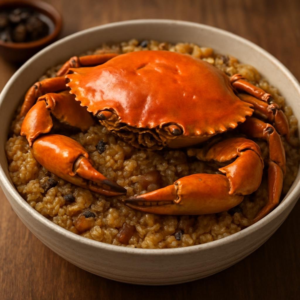 Entree: China – Shanghai / Hu Cuisine – 糯米蒸蟹 ➤ Nuòmǐ Zhēng Xiè (Whole crab steamed with seasoned glutinous rice) recipe