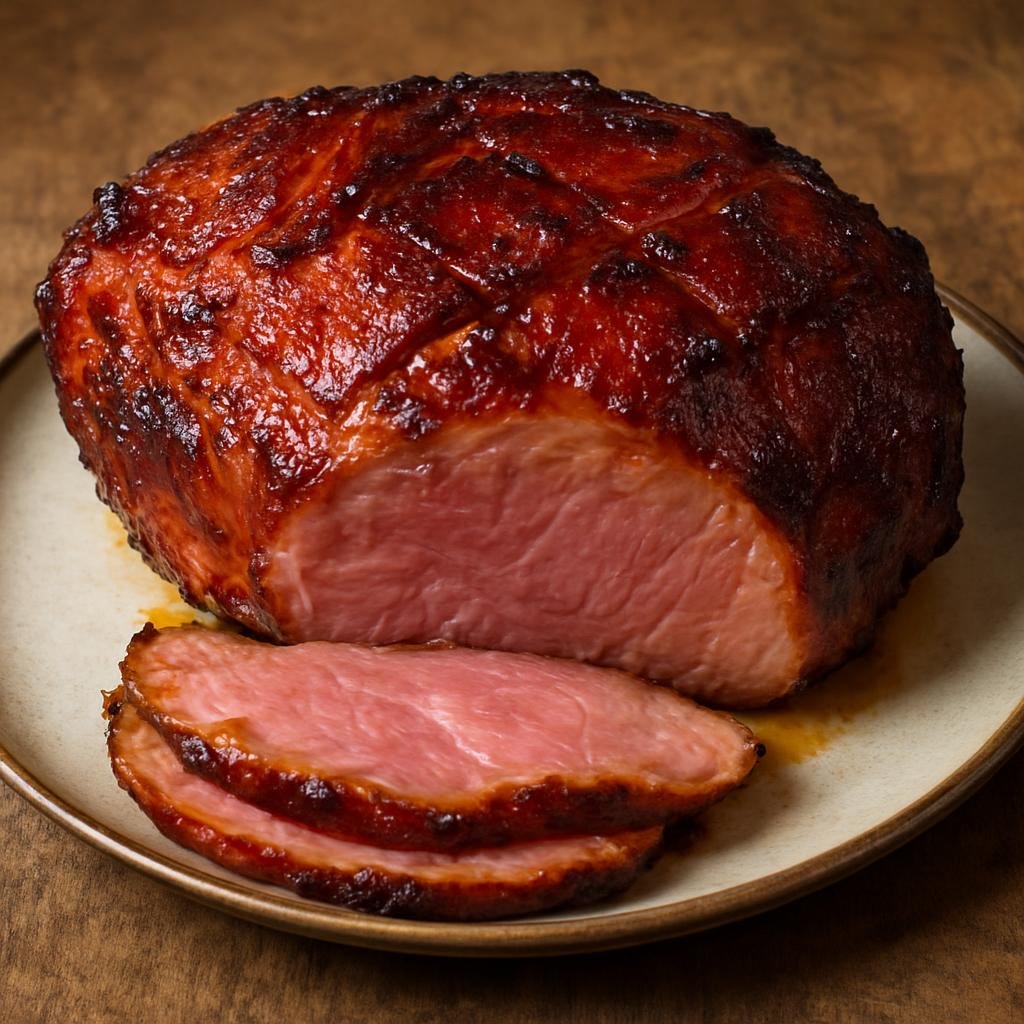 Entree: United States – Ozarks – Country Ham (Salt-cured, aged ham typical of rural American Ozarks cuisine, roasted and often glazed for serving) recipe