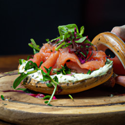 Entrée: United States – Smoked Salmon Bagel recipe