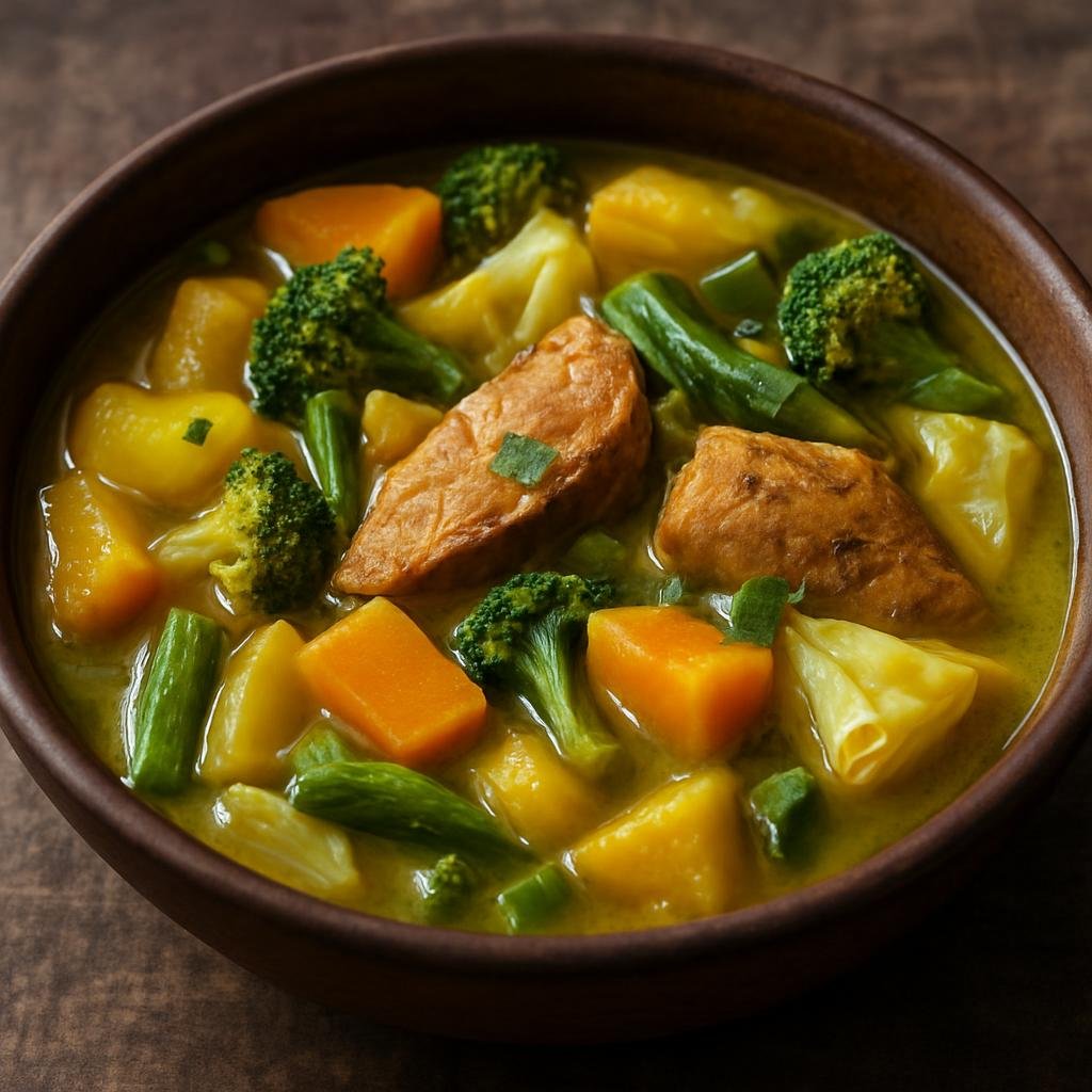 Entree: India – Manipur – Kangshoi (Light Manipuri stew of vegetables often cooked with fish or fermented fish in a seasoned broth) recipe