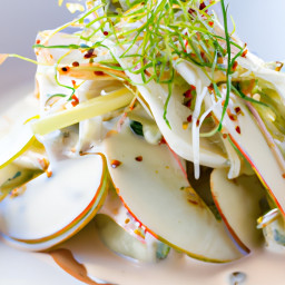 Salad: United States – Crunchy Apple-Fennel Slaw with Smoky Cider-Mustard Dressing recipe