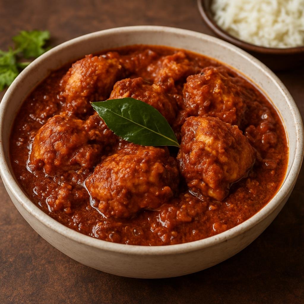 Entree: India – Mumbai & Konkan – मालवणी चिकन करी ➤ Mālavṇī cikan karī (Spicy coconut-and-spice chicken curry from the Malvan coastal Konkan region) recipe