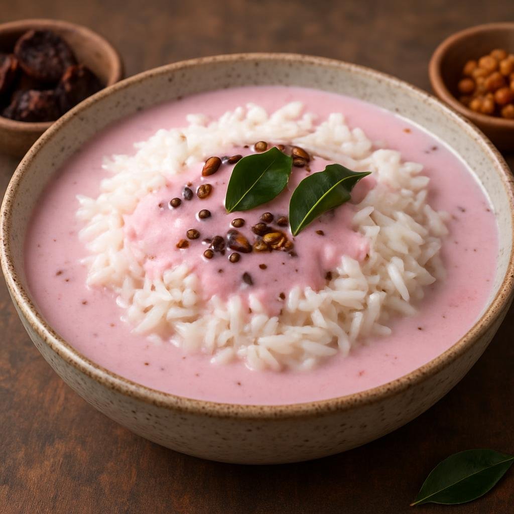Entree: India – Mumbai & Konkan – सोलकढी भात ➤ Sol Kadhi Bhaat (Tangy coconut-and-kokum broth poured over steamed rice, flavored with curry leaves and tempered spices) recipe