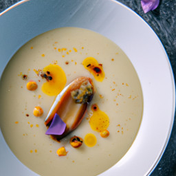 Soup: United States – Chilled Yellow Chili Pepper Corn and Coconut Soup recipe