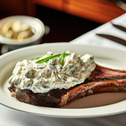 Entrée: United States – Broiled Porterhouse Steak with Blue Cheese Butter recipe