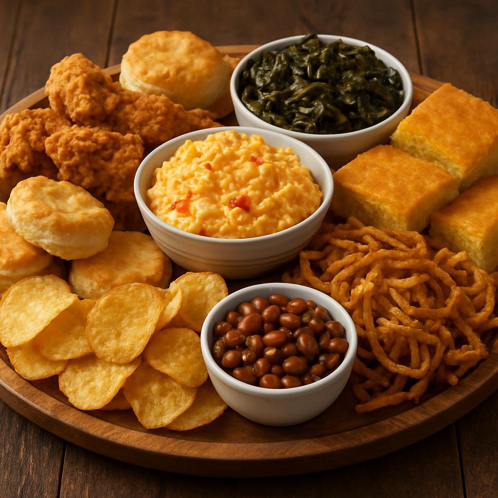 Entree: United States – Southern United States – Regional Snack Board (Assorted Southern-style snacks and small bites arranged for grazing) recipe
