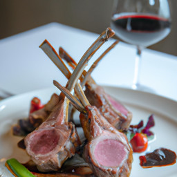 Entrée: United States – Roast Rack of Lamb with Red Wine Pan Sauce recipe