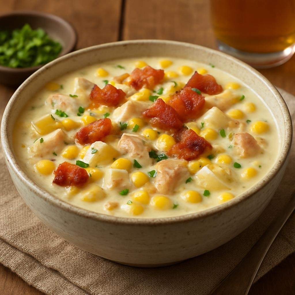 Entree: United States – Mid-Atlantic United States (Delaware) – Delaware Chicken and Corn Chowder recipe