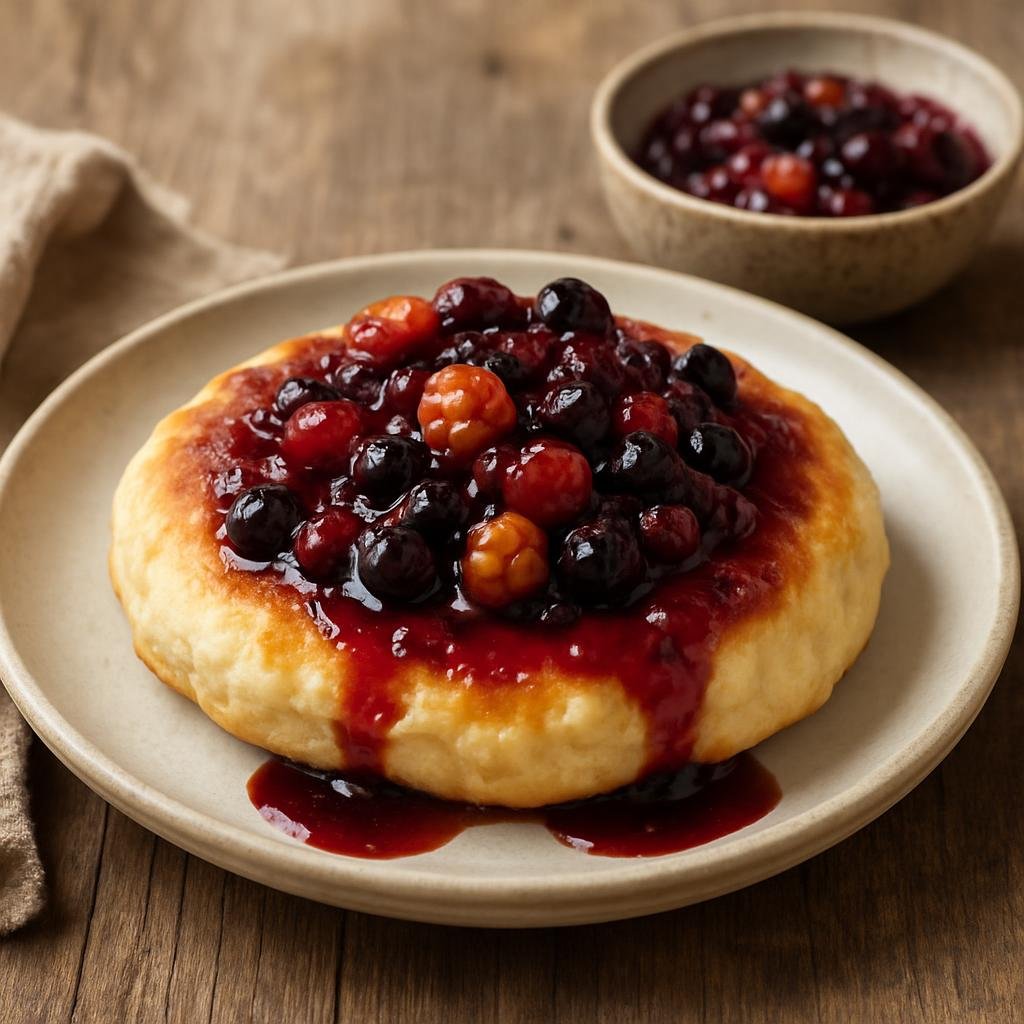 Dessert: Canada – Nunavut – Bannock with Berry Compote recipe