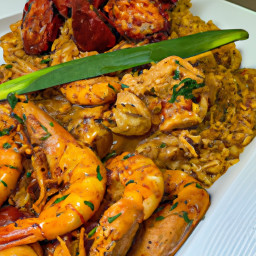 Entrée: United States – Creole Chicken and Crayfish Jambalaya recipe
