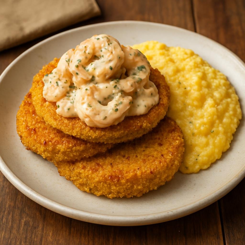 Entree: United States – Alabama – Fried Green Tomatoes with Shrimp Remoulade recipe