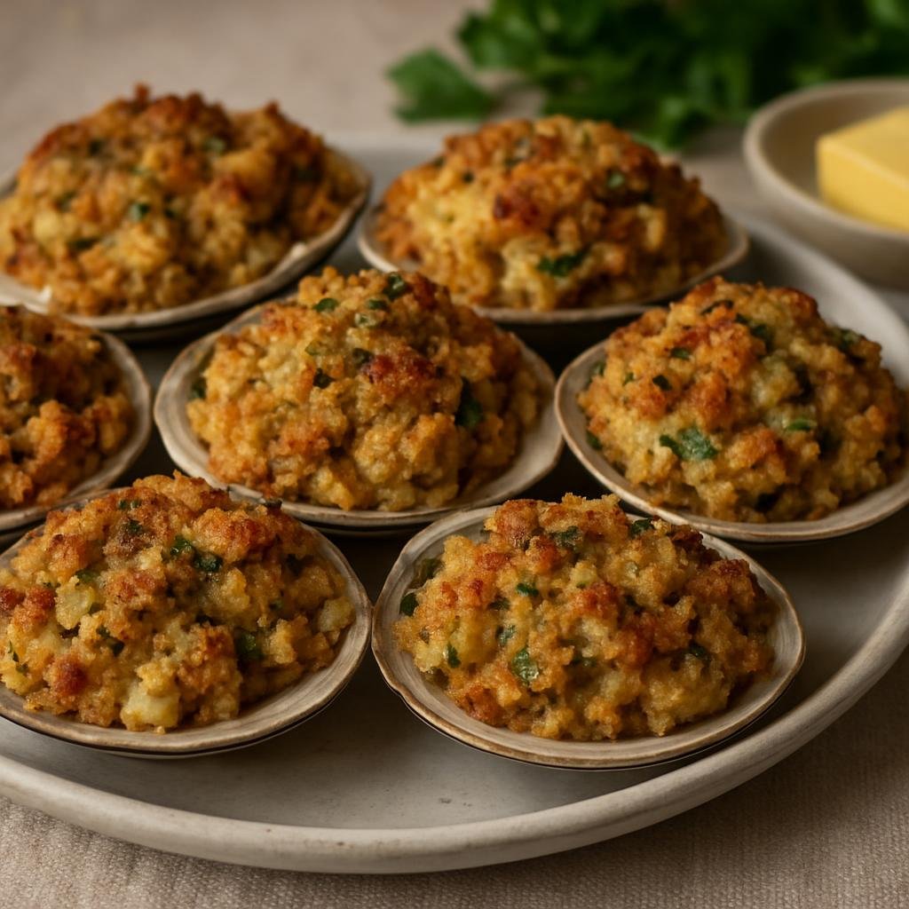 Entree: United States – Connecticut, New England – Stuffed Clams recipe