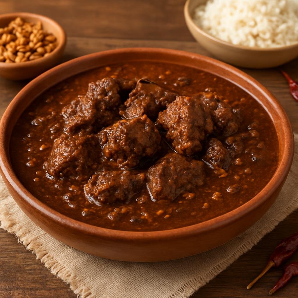 Entree: Mexico – Puebla – Huaxmole (Goat Mole) recipe